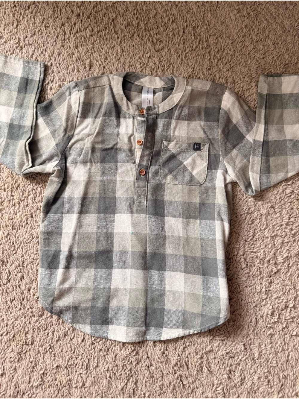 Modern Moment by Gerber- Mandarian long sleeve shirt - Green